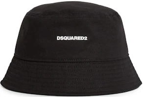 DSQUARED2 Logo Print Cotton Bucket Hat Black - Unisex Couples Style HAM007305C00001M063 DSQUARED2 Logo Print Cotton Bucket Hat Black - Unisex Couples Style HAM007305C00001M063