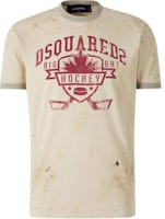 DSQUARED2 Logo Print Crew Neck Short Sleeve T-Shirt Khaki - Men’s S71GD1446D20035-112 DSQUARED2 Logo Print Crew Neck Short Sleeve T-Shirt Khaki - Men’s S71GD1446D20035-112