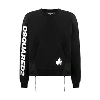 Dsquared2 Logo Print Crewneck Pullover Sweatshirt Men’s Black S74GU0474S25042-900