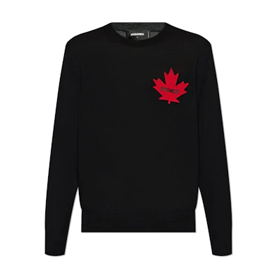 DSQUARED2 Logo Print Crewneck Pullover Sweatshirt Black S74HA1481D13034-962