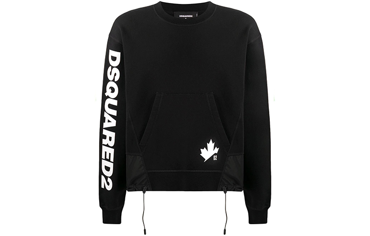 Order Dsquared2 男士黑色標誌印花圓領套頭衫 S74GU0474S25042-900