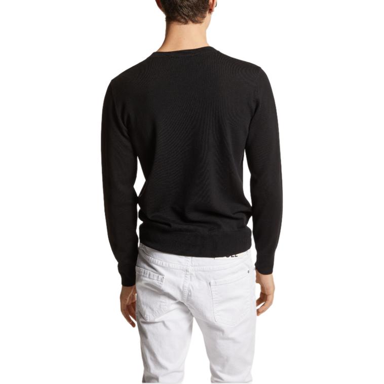 Shop DSQUARED2 Logo Cetak Crewneck Pullover Sweatshirt Hitam S74HA1481D13034-962