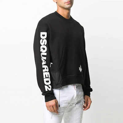 Dsquared2 男士黑色標誌印花圓領套頭衫 S74GU0474S25042-900 Purchase Dsquared2 男士黑色標誌印花圓領套頭衫 S74GU0474S25042-900