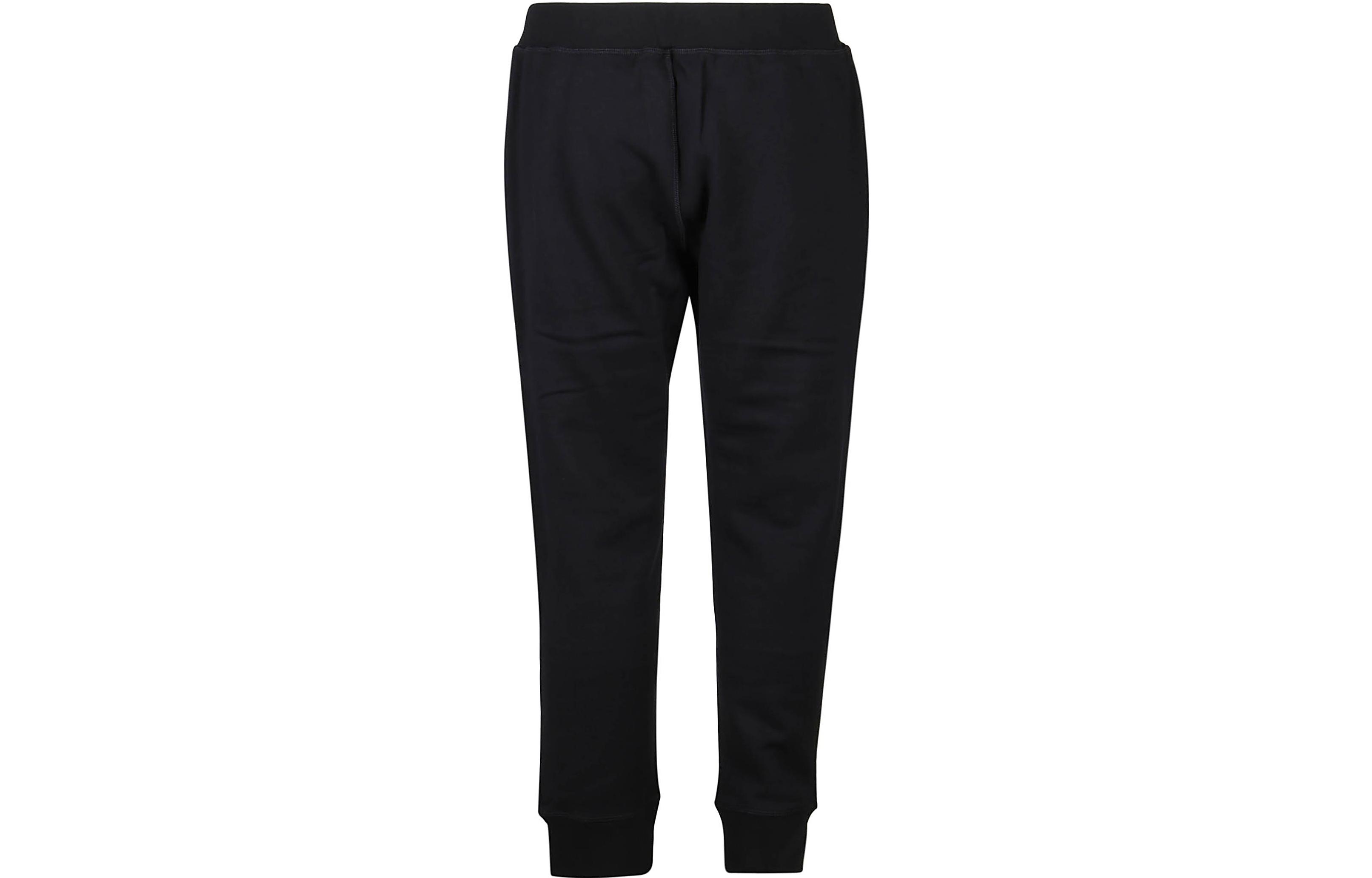 Lookbook DSQUARED2 黑色LOGO印花純色休閒運動長褲 S79KA0034S25516-900