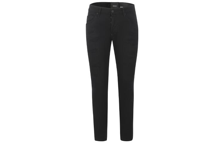 DSQUARED2 Logo Straight-Leg Jeans Men Black. S74LB0861STN833-900