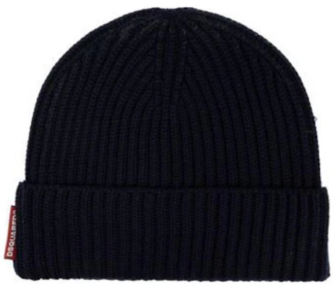 DSQUARED2 Logo Wool Knit Beanie Hat Black KNM006501W067573073 Lookbook DSQUARED2 Logo Wool Knit Beanie Hat Black KNM006501W067573073