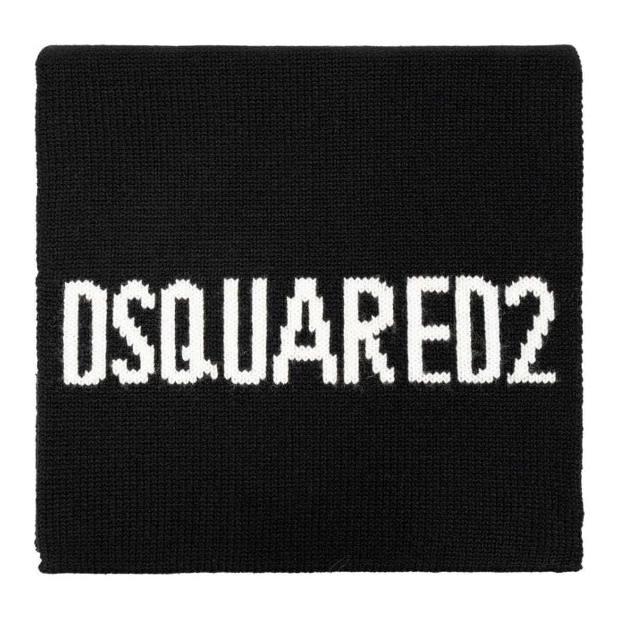 Order Bufanda de Lana con Logo DSQUARED2 para Hombre Negra. KNM016401W04328