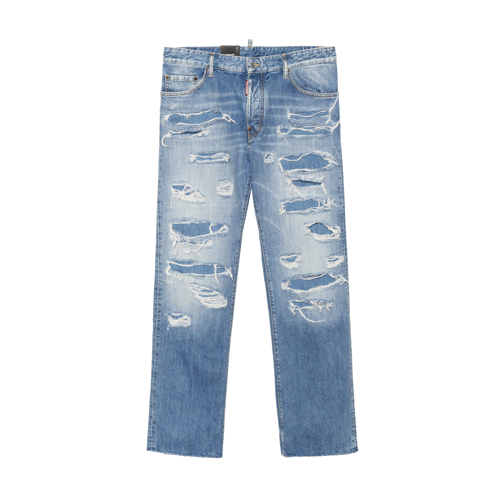 DSQUARED2 Loose Button Straight Blue Jeans for Men. S74LB1373S30309-470