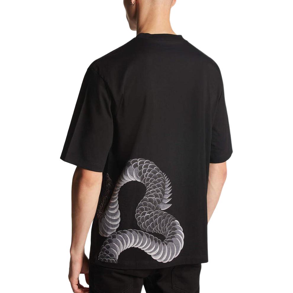 DSQUARED2 Loose Fit Graphic Print Crew Neck T-Shirt Black Mens S74GD1214S23009-900 圖 5
