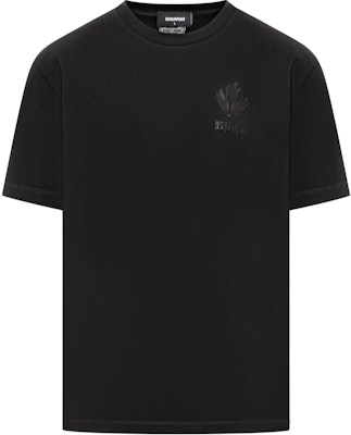 DSQUARED2 メープルリーフプリント クルーネック 半袖Tシャツ ブラック S74GD1302D20020-900 Order DSQUARED2 メープルリーフプリント クルーネック 半袖Tシャツ ブラック S74GD1302D20020-900