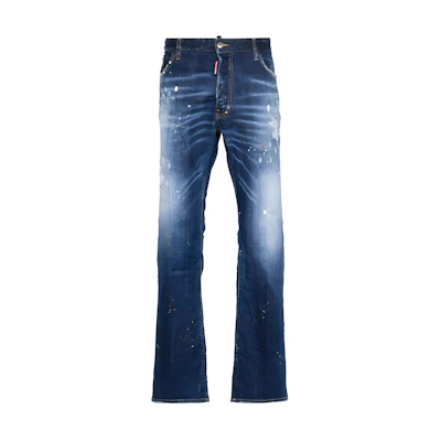 DSQUARED2 Medium Spots Wash Flare Bootcut Jeans Blue Denim. S74LB1384S30342470