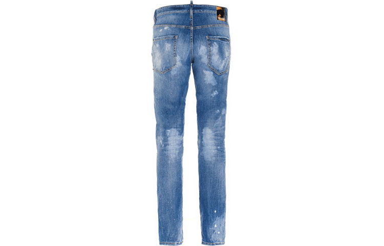 DSQUARED2 Mid-Rise Distressed Washed Cotton Jeans Men’s Blue S74LB0978S30664-470 圖 3