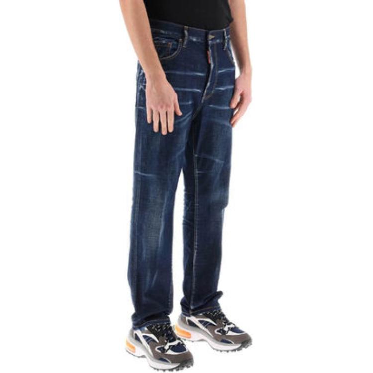 DSQUARED2 Mid-Rise Slim Fit Straight-Leg Jeans Blue  Denim. S74LB1422S30342-470 圖 4
