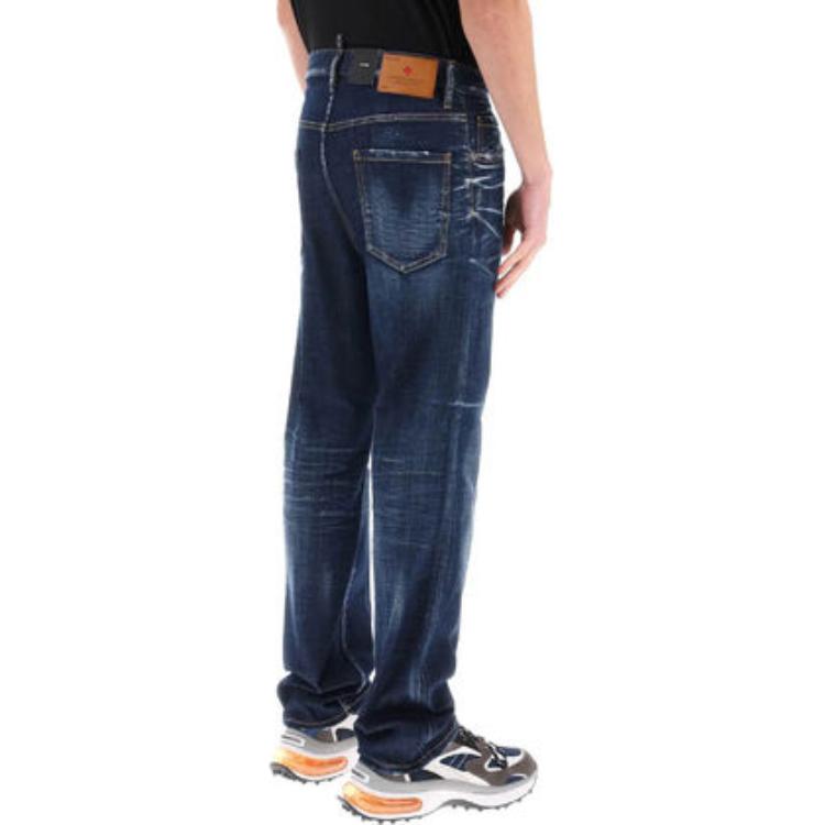 DSQUARED2 Mid-Rise Slim Fit Straight-Leg Jeans Blue  Denim. S74LB1422S30342-470 圖 5