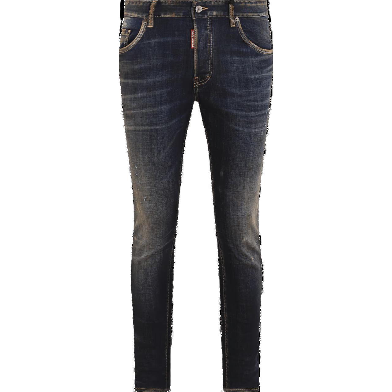 DSQUARED2 Mid-Rise Slim Fit Zipper Jeans Men’s Deep Blue S30664S74LB1594-470