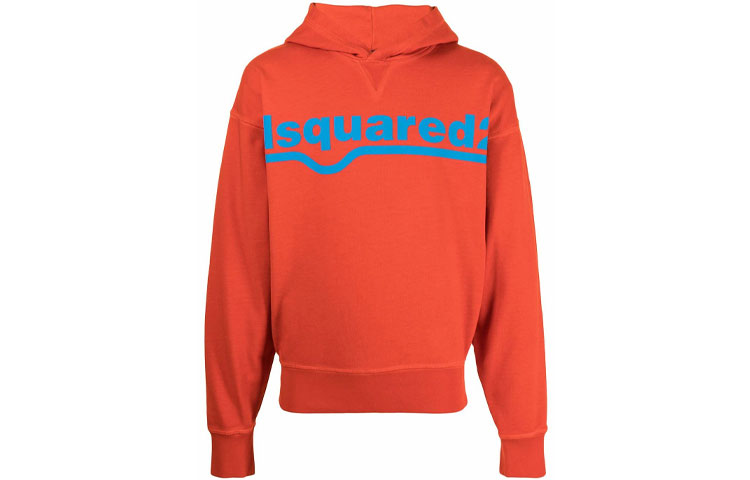 Dsquared2 Orange Sweatshirt with Letter Logo Print S74GU0463S25462-187