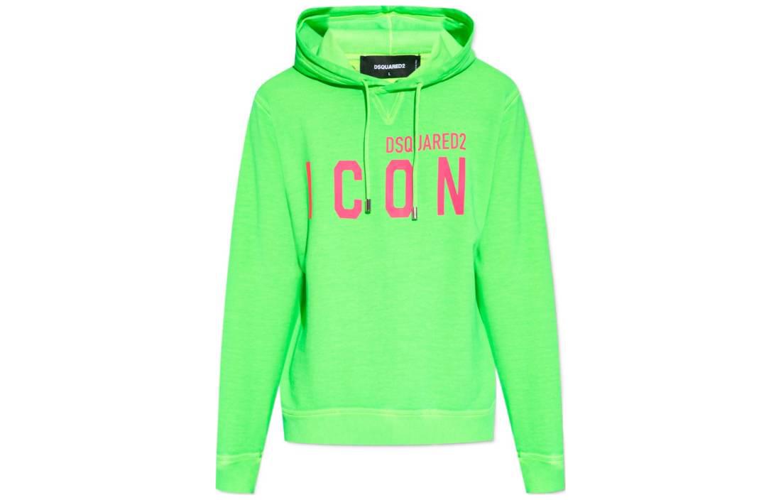 Dsquared2 Oversized Green Hoodie with Letter Print. S79GU0118S25030-910