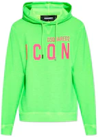 Dsquared2 Oversized Green Hoodie with Letter Print. S79GU0118S25030-910 Dsquared2 Oversized Green Hoodie with Letter Print. S79GU0118S25030-910
