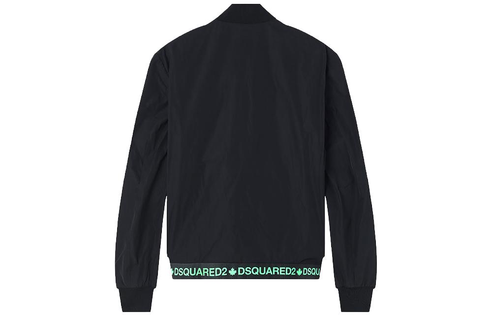 Lookbook DSQUARED2 Jaket Lengan Panjang Patchwork Logo Cetak Hitam S74AM0899S47858-900