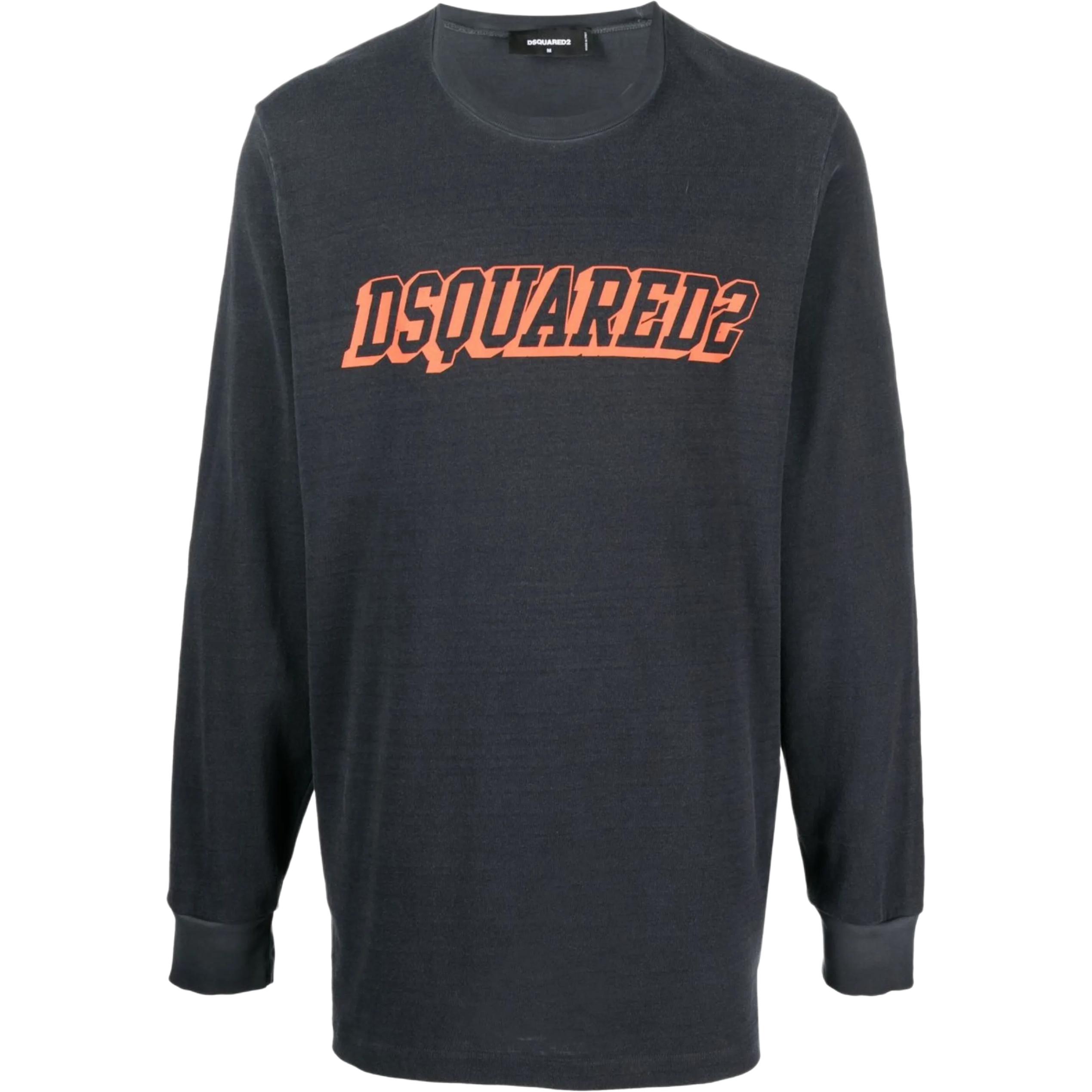 Dsquared2 Printed Logo Crewneck Long Sleeve Sweatshirt Black () S71GD1223S24380-858