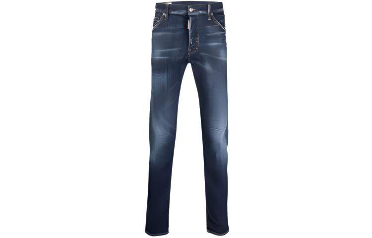DSQUARED2 Rear Logo Slim Fit Jeans  Blue Denim Pants S74LB1026S30342-470