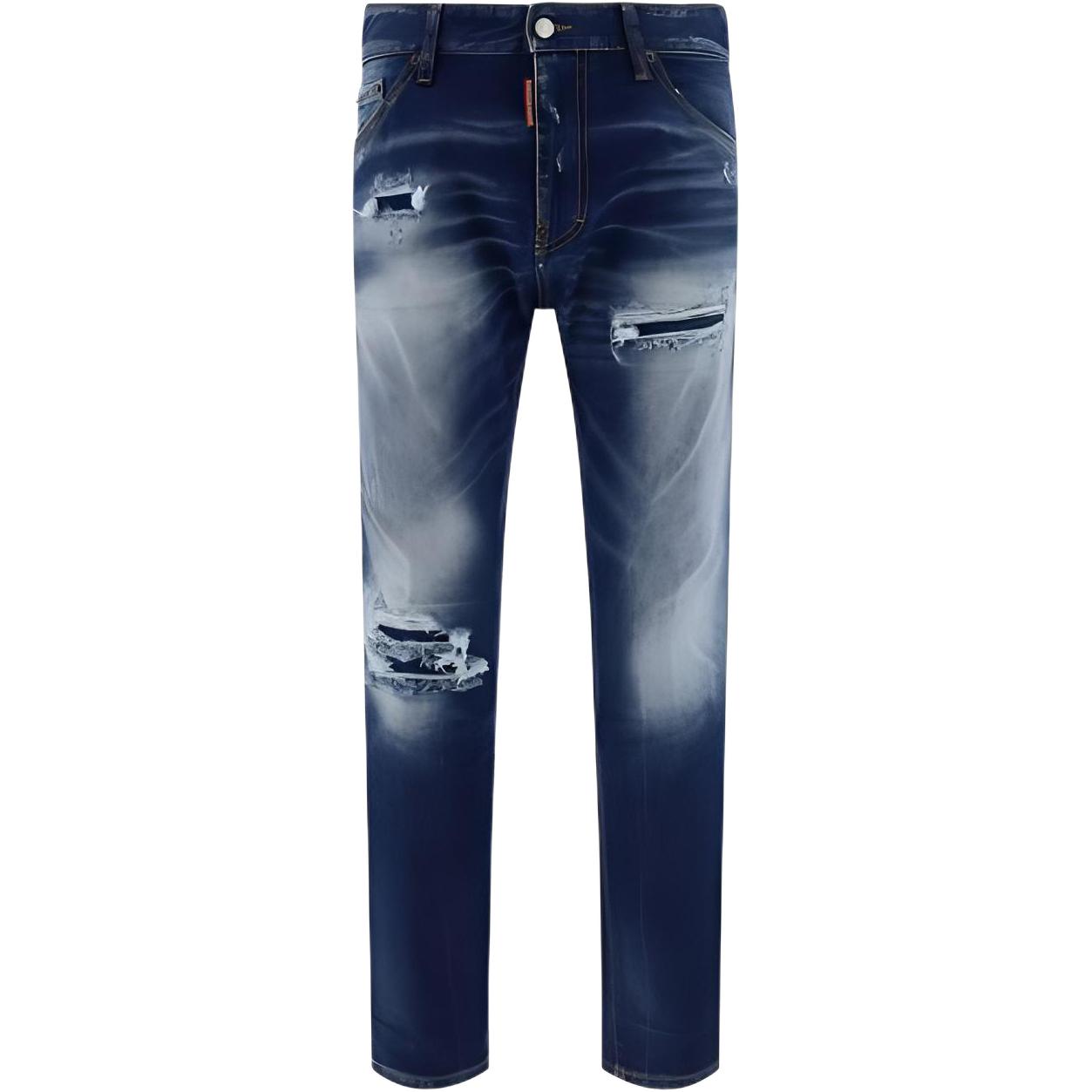 DSQUARED2 Retro Zipper Closure Denim Jeans Men Blue S74LB1452S30663-470