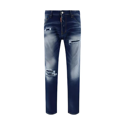 DSQUARED2 Retro Zipper Closure Denim Jeans Men Blue S74LB1452S30663-470