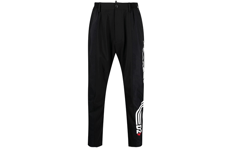 Order DSQUARED2 側標錐形中腰休閒長褲 男士 黑色 S74KB0550S40320-900
