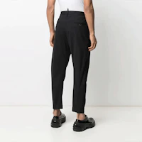 Shop Pantalones Casuales Negros de Hombre DSQUARED2 Tapered Mid-Rise con Logo Lateral. S74KB0550S40320-900
