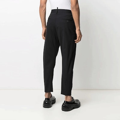 DSQUARED2 側標錐形中腰休閒長褲 男士 黑色 S74KB0550S40320-900 Shop DSQUARED2 側標錐形中腰休閒長褲 男士 黑色 S74KB0550S40320-900