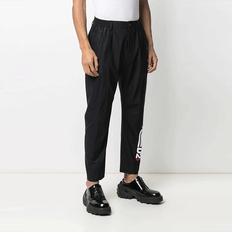 Purchase DSQUARED2 側標錐形中腰休閒長褲 男士 黑色 S74KB0550S40320-900