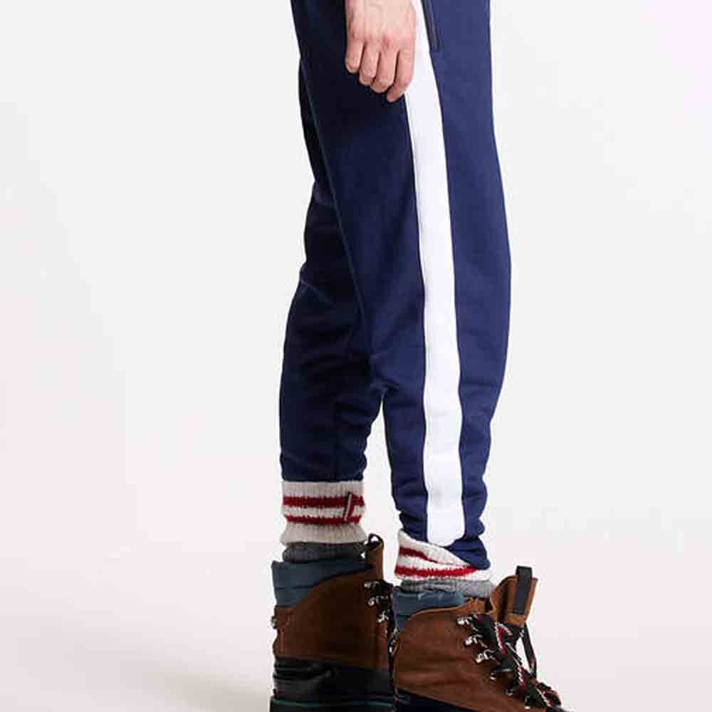 Details for DSQUARED2 側邊條紋彈性束口藍色運動褲 S71KB0565S25578-470