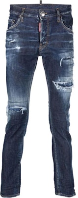 DSQUARED2 修身蓝色破洞牛仔裤 S71LB1258S30789-470 Order DSQUARED2 修身蓝色破洞牛仔裤 S71LB1258S30789-470