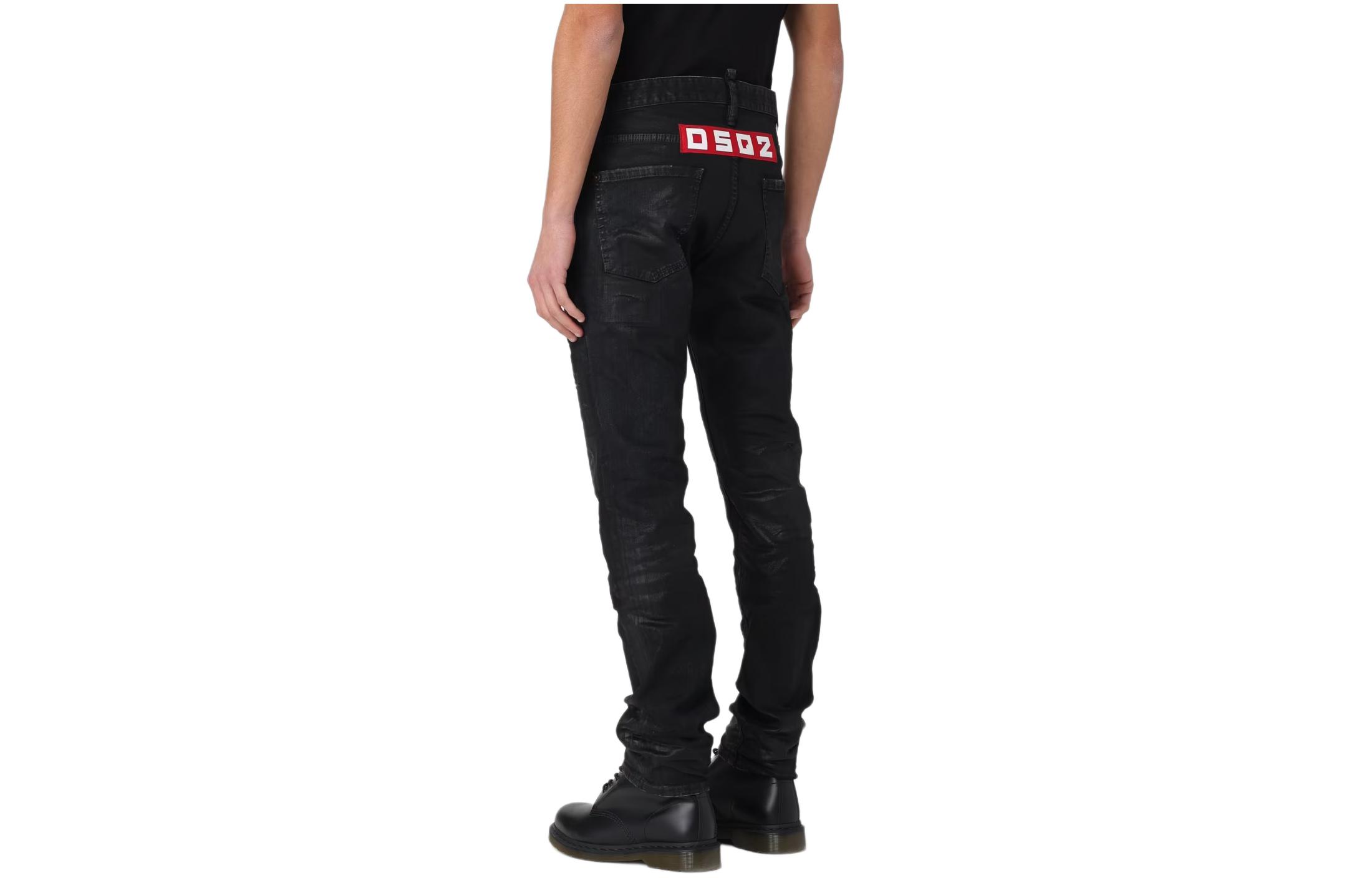 DSQUARED2 Slim Fit Black Jeans with Letter Logo Men. S74LB1428S39781-900 圖 3
