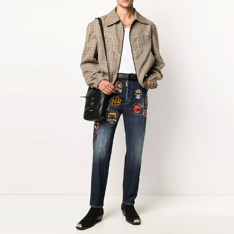 DSQUARED2 Slim Fit Patch Design  Blue Jeans S74LB0800S30664-470 圖 3