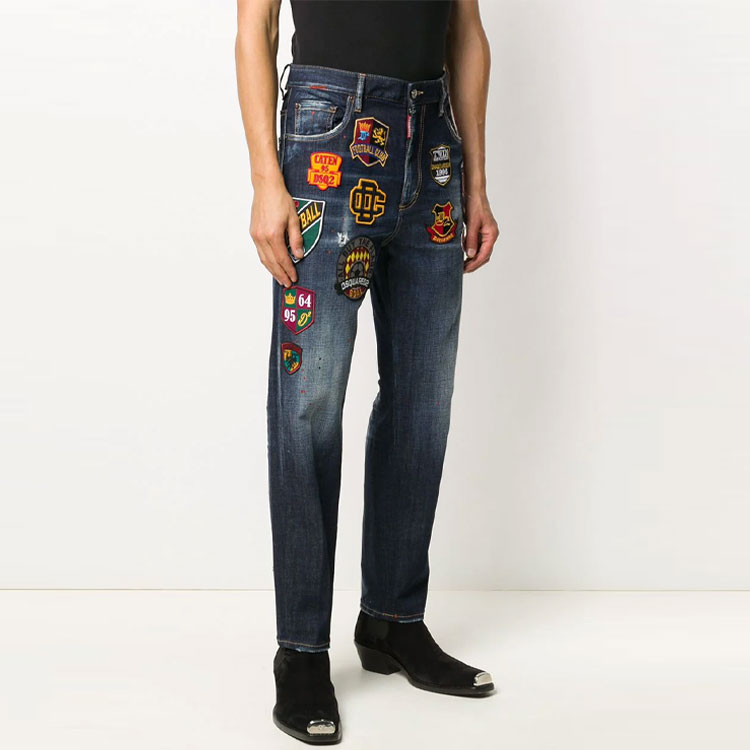 DSQUARED2 Slim Fit Patch Design  Blue Jeans S74LB0800S30664-470 圖 4