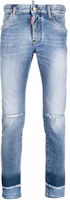 DSQUARED2 Slim Fit Washed Denim Jeans Blue - S71LB1186S30827-470 DSQUARED2 Slim Fit Washed Denim Jeans Blue - S71LB1186S30827-470