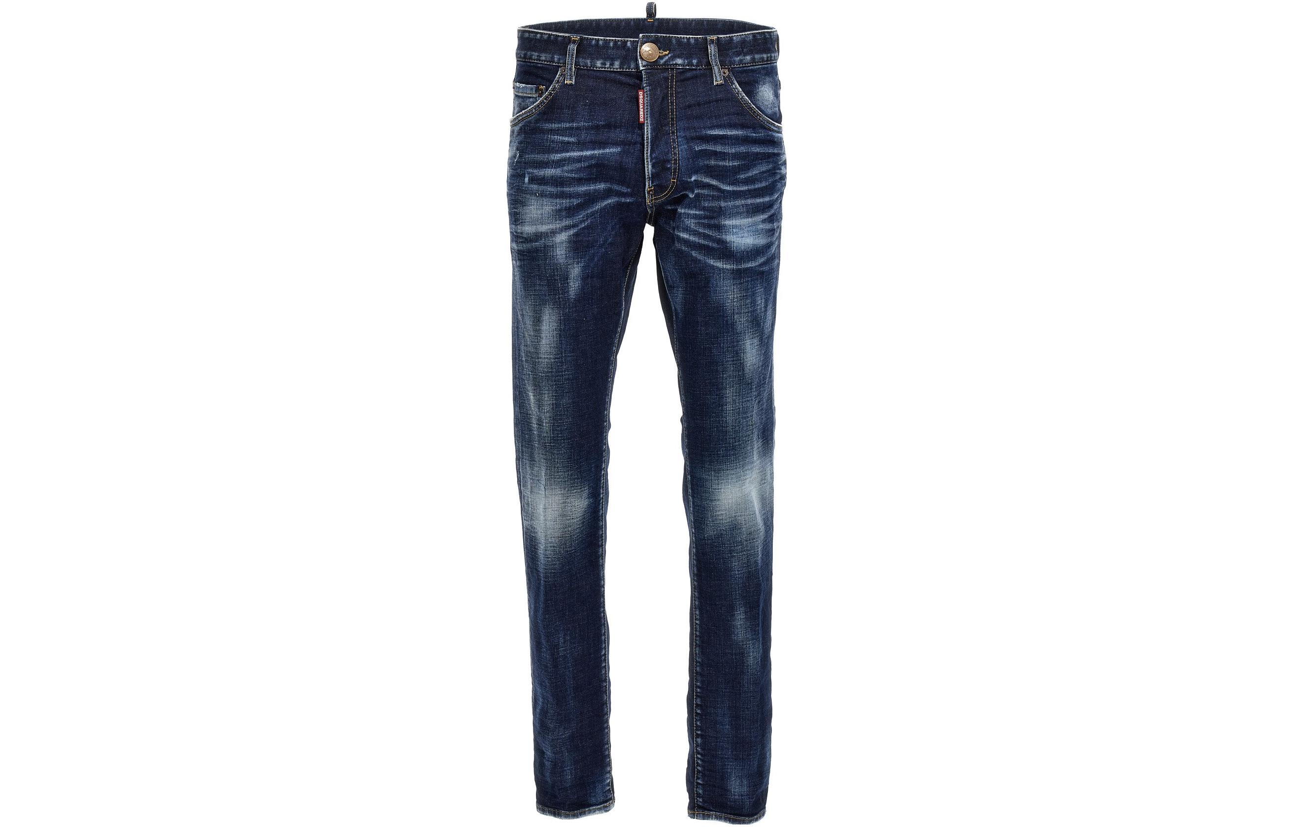 DSQUARED2 Slim Fit Washed Zipper Jeans Men Blue S74LB1336S30664-470 圖 2