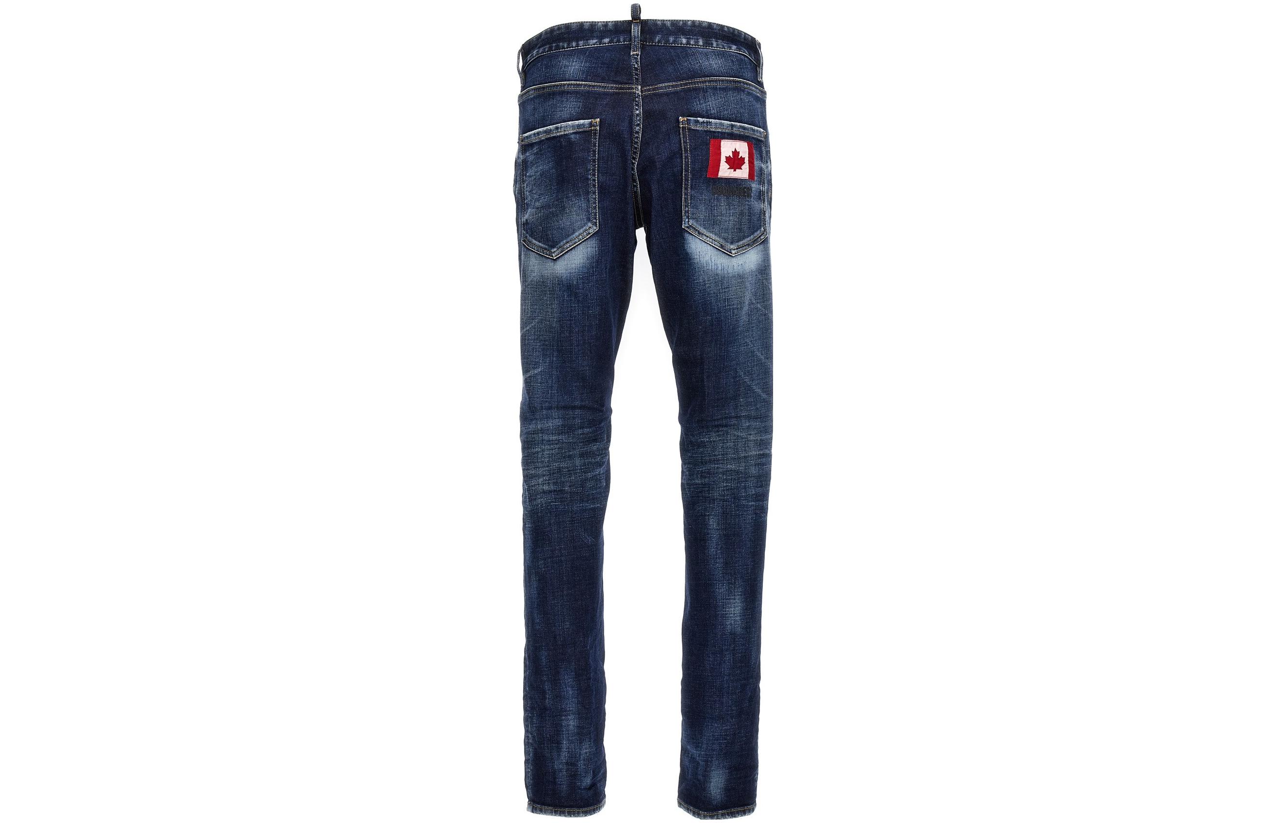 DSQUARED2 Slim Fit Washed Zipper Jeans Men Blue S74LB1336S30664-470 圖 3