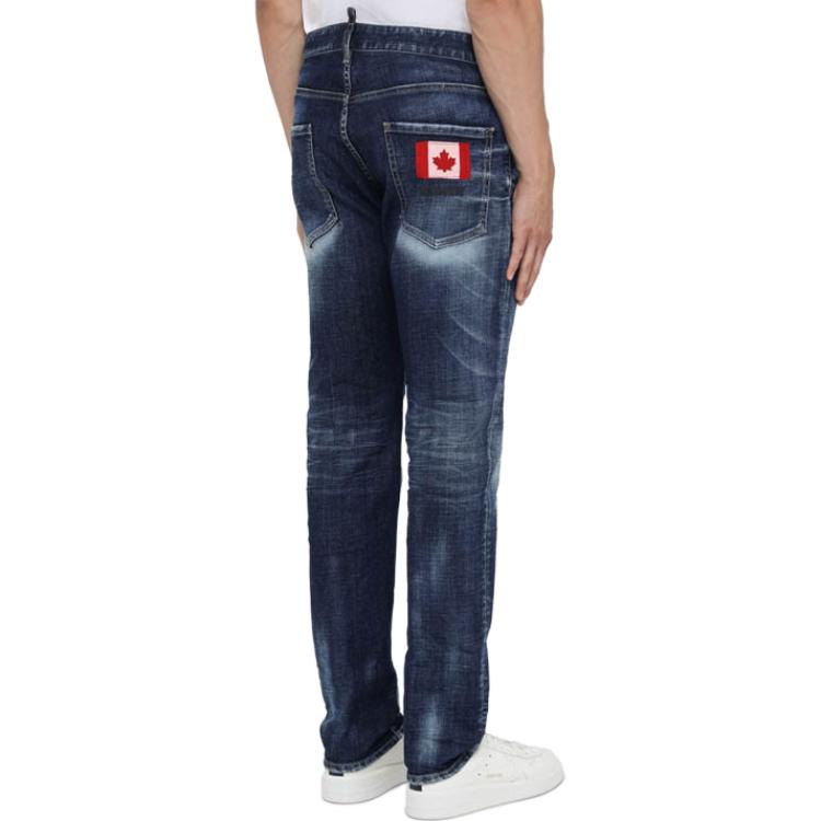 DSQUARED2 Slim Fit Washed Zipper Jeans Men Blue S74LB1336S30664-470 圖 7
