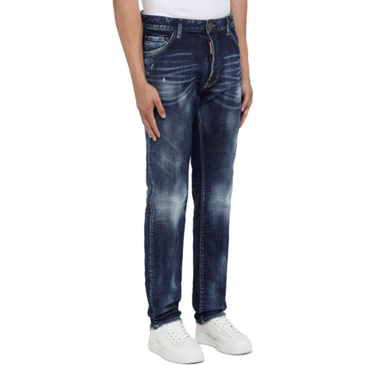 DSQUARED2 Slim Fit Washed Zipper Jeans Men Blue S74LB1336S30664-470 圖 8