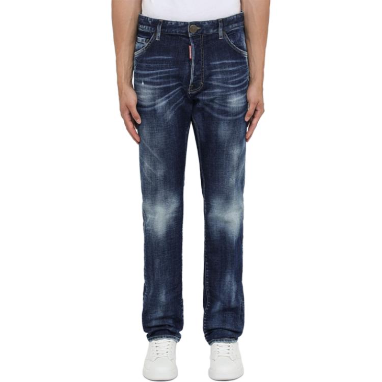 DSQUARED2 Slim Fit Washed Zipper Jeans Men Blue S74LB1336S30664-470 圖 9