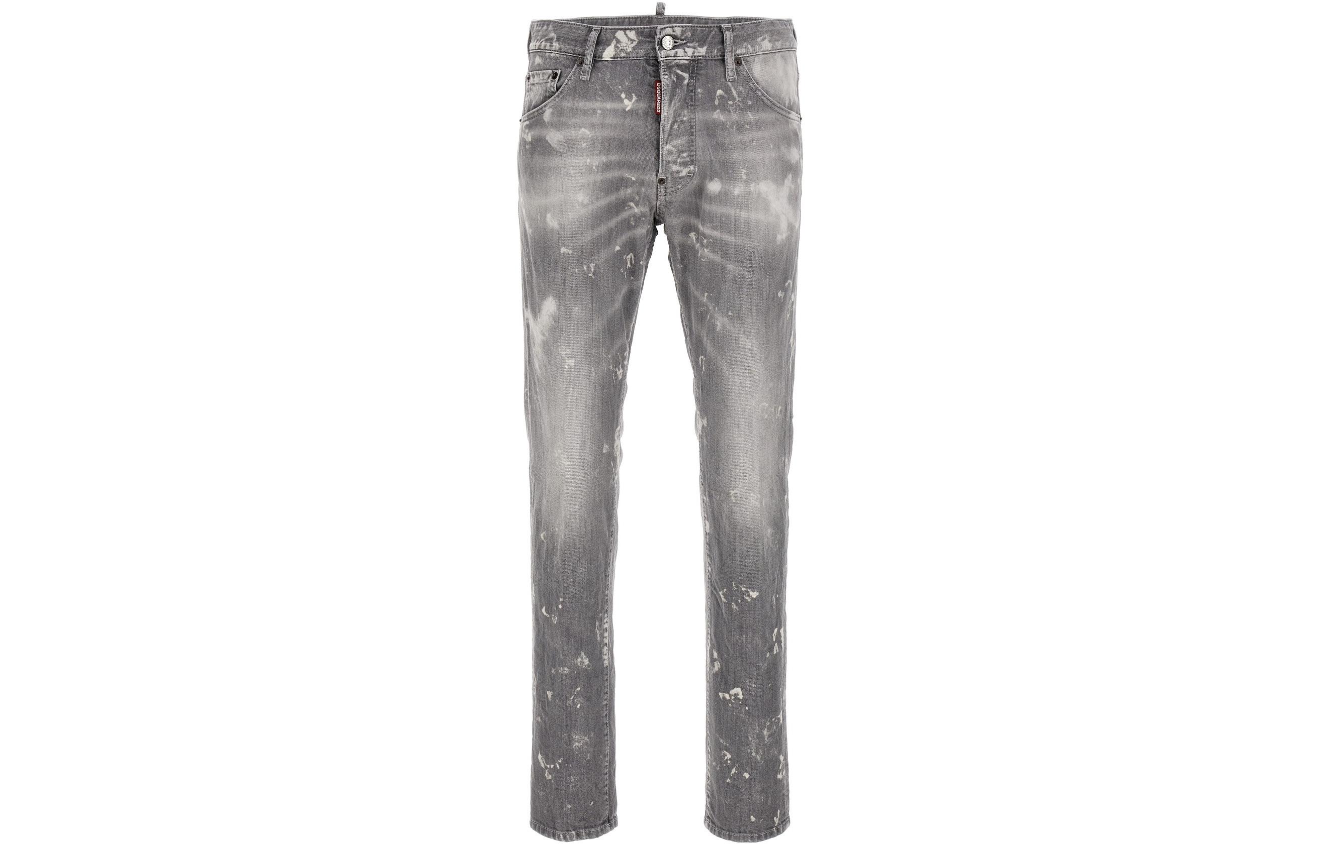 DSQUARED2 Slim Mid-Rise Distressed Jeans Men Grey S74LB1322S30260852
