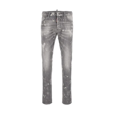 DSQUARED2 Slim Mid-Rise Distressed Jeans Men Grey S74LB1322S30260852