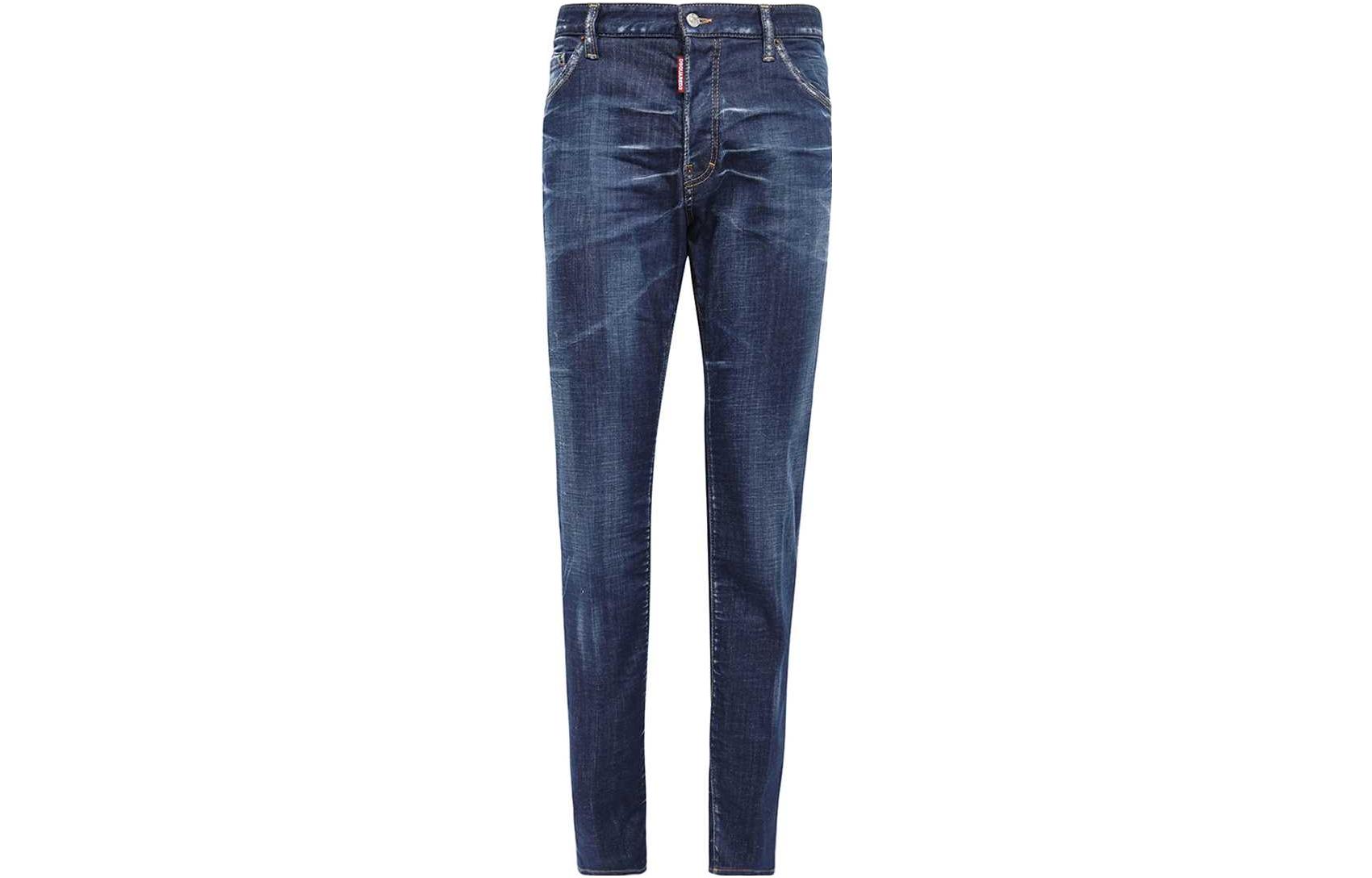 DSQUARED2 Solid Button Slim Straight Jeans for Men S74LB1315S30342-470 圖 2