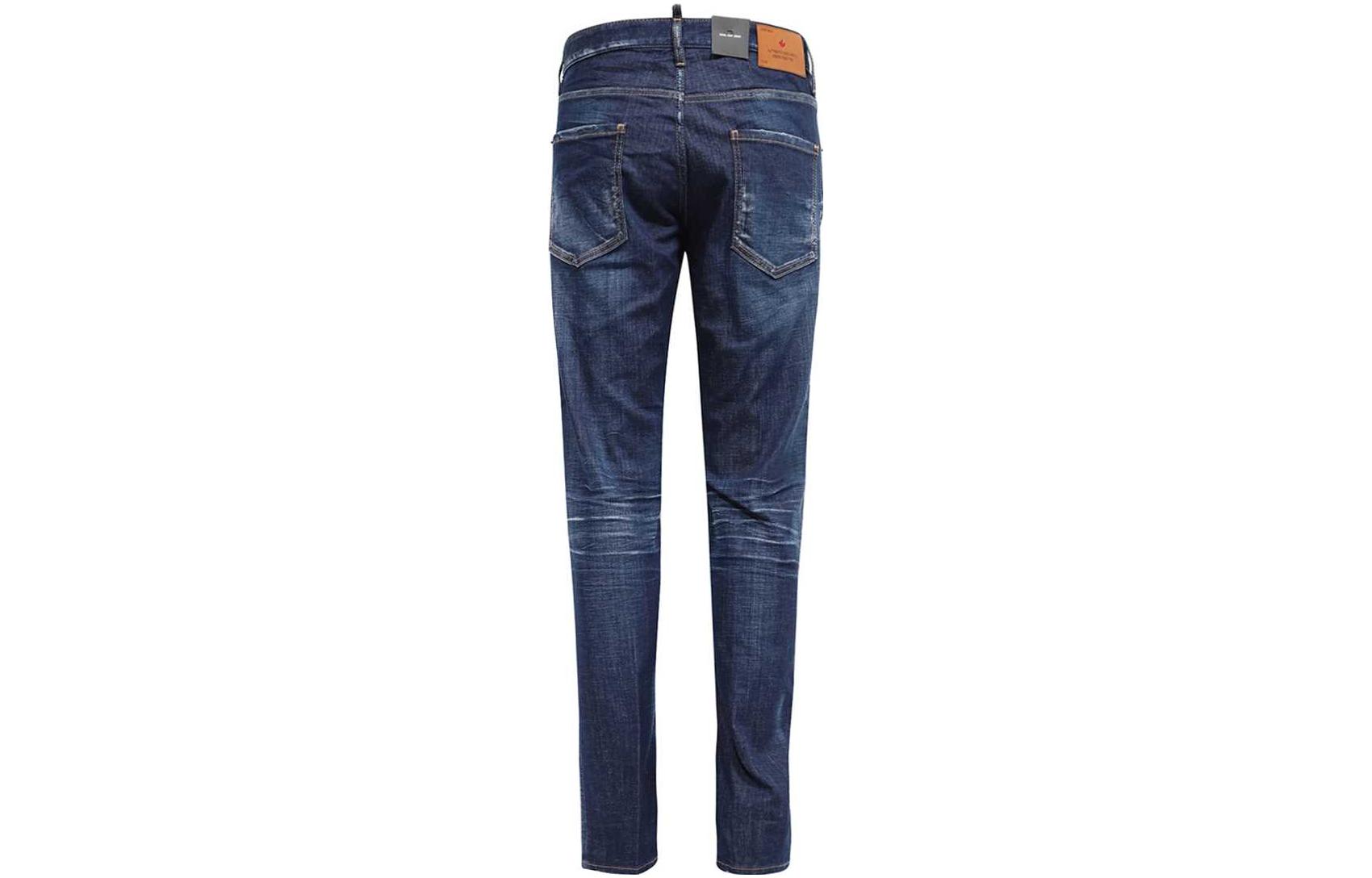 DSQUARED2 Solid Button Slim Straight Jeans for Men S74LB1315S30342-470 圖 3