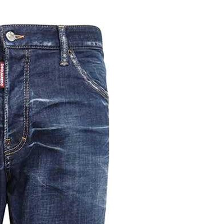 DSQUARED2 Solid Button Slim Straight Jeans for Men S74LB1315S30342-470 圖 5