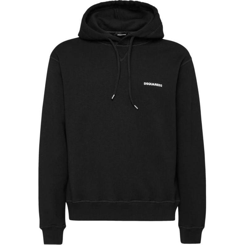 Dsquared2 Solid Color Black Hoodie Long Sleeve S74GU0826S25516-900