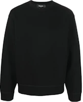 Dsquared2 Solid Color Crewneck Long Sleeve Sweatshirt Men Black S78GU0063S23326-900 Dsquared2 Solid Color Crewneck Long Sleeve Sweatshirt Men Black S78GU0063S23326-900