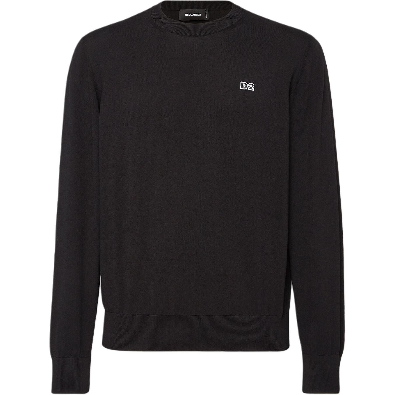 Order Suéter Negro de Hombre DSQUARED2 Solid Logo Crewneck Pullover. S74HA1486D1301-8900